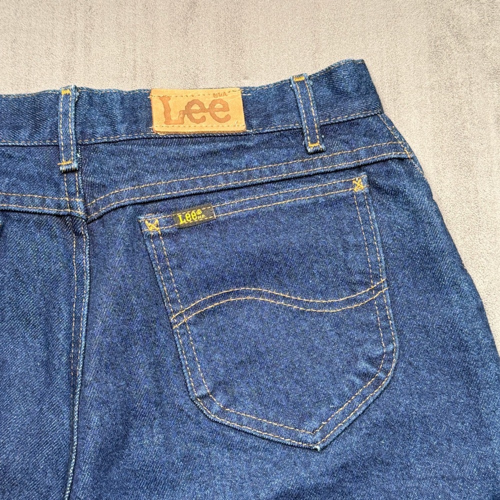Vintage Lee Riders Jeans Womens 30X30 Dark Blue USA High Rise Straight Leg Denim